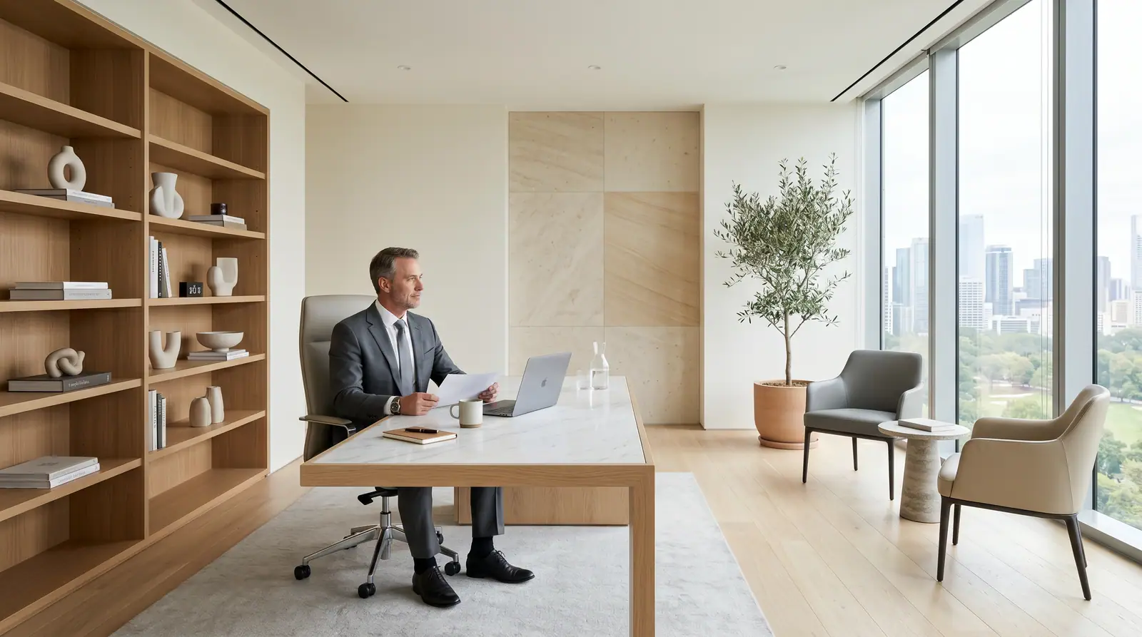 Grey Area Consulting reception and client advisory space