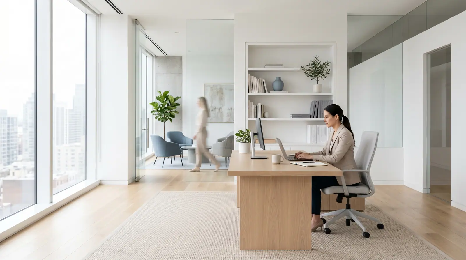 Bright executive office representing Grey Area Consulting advisory work